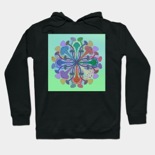 Colorful mushroom mandala Hoodie